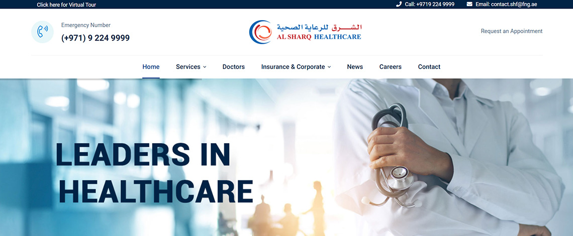 Al Sharq Healthcare Website